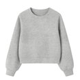 thumbnail image 4 of JJHGVB Crop Top Sweatshirt Fall Sweatshirts Jumper Top Oversized Sweatshirts Soft Thick Soft Workout Crop Tops Sweatshirt For Women A9-Gray 2Xl, 4 of 4