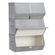 thumbnail image 1 of SONGMICS Juego de 4 Cajas de Almacenamiento con Tapas, Cubos de Almacenamiento con Cierres Magn&eacute;ticos, Apilables, Marco de Metal, para Ropa, Libros, Gris MRLB22GY, 1 of 9
