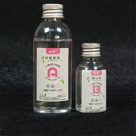 

Black and friday deals 2023 Kuluzego Transparent Resin Epoxy High Adhesive 3: 1 A&B Crystal Glue Jewelry Making 100ML