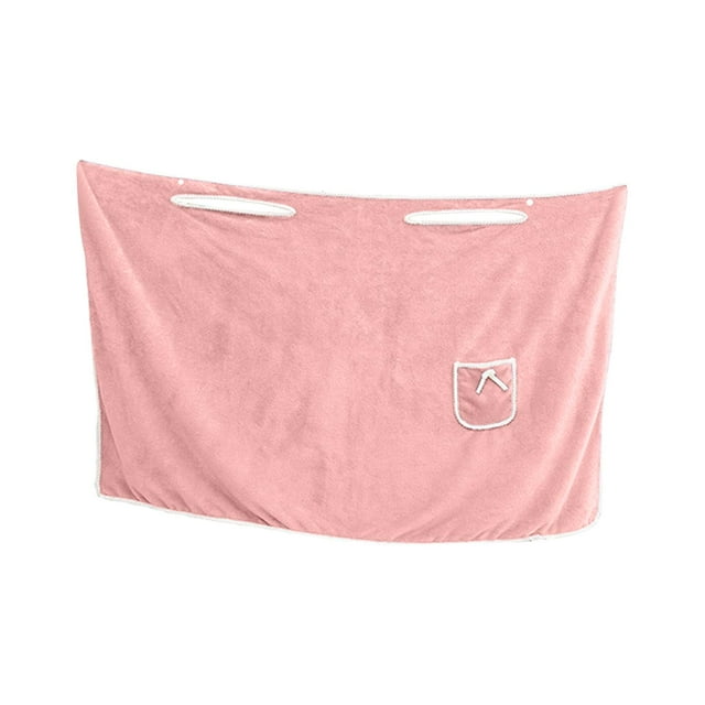 Toalla de baño para mujer, 135 x 80 cm, cómoda toalla de lino para baño, toalla de ducha envolvente Rosa