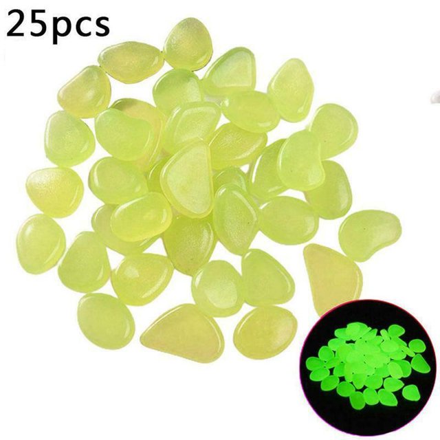 Cqxid Glowing Stones Under $5 25 Pcs Glow In The Dark Garden Rocks Pebbles Stones Luminous Garden Walkway