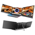 thumbnail image 1 of KEFEYA Extensor de pantalla para computadora portátil, monitor triple portátil de 14,2" para computadora portátil con pantalla IPS Full HD, monitor extendido para computadora portátil compatible con M, 1 of 5