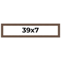 39x7 Frame Brown Farmhouse Solid Wood Picture Frame Width 1.5 Inches | Interior Frame Depth 0.5