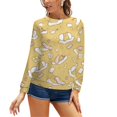 thumbnail image 6 of Gudetama Women's Casual Crew Neck Sweatshirt Long Sleeve Pullover Tops, 6 of 8