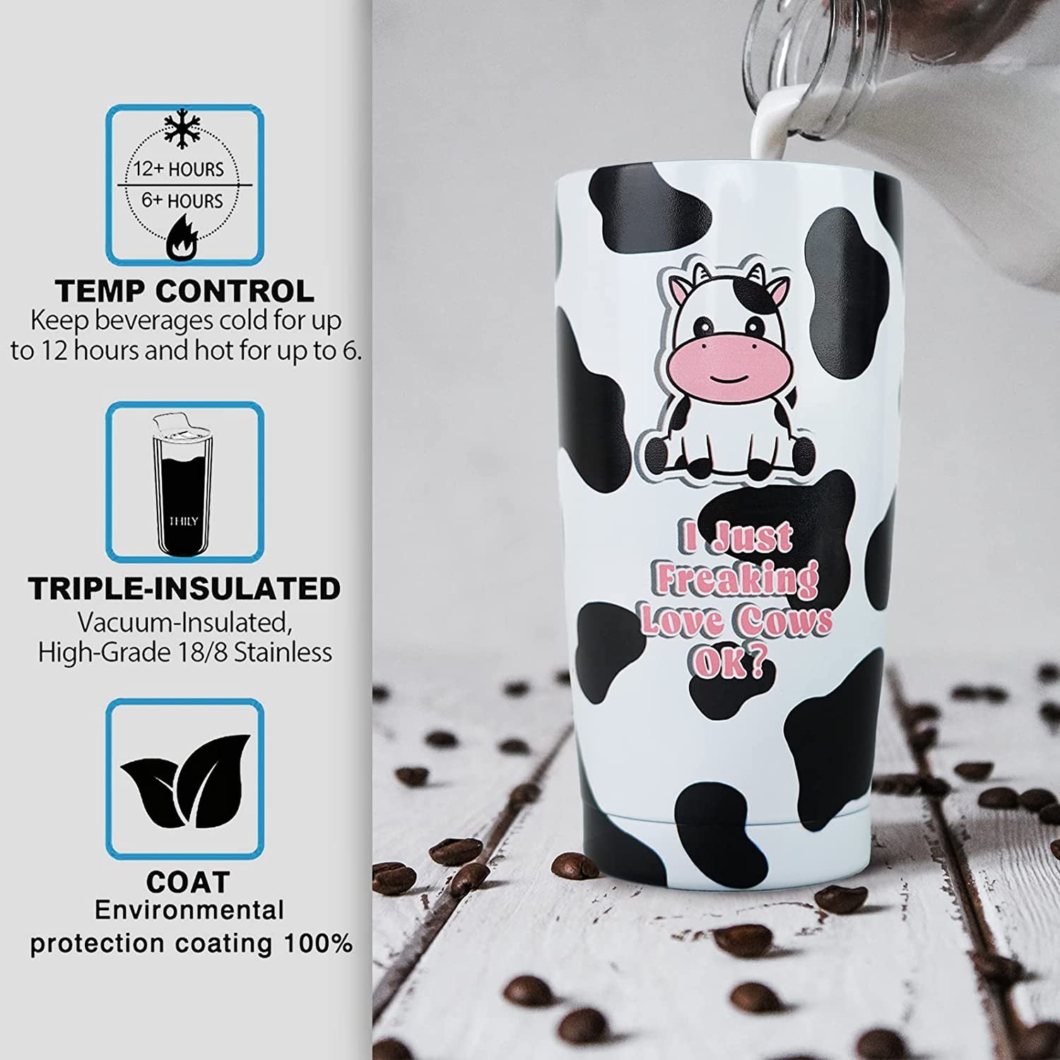 Mama Country Chic Cow Print Cheetah 20 Oz Stainless Steel Tumbler Straw Lid  Gift