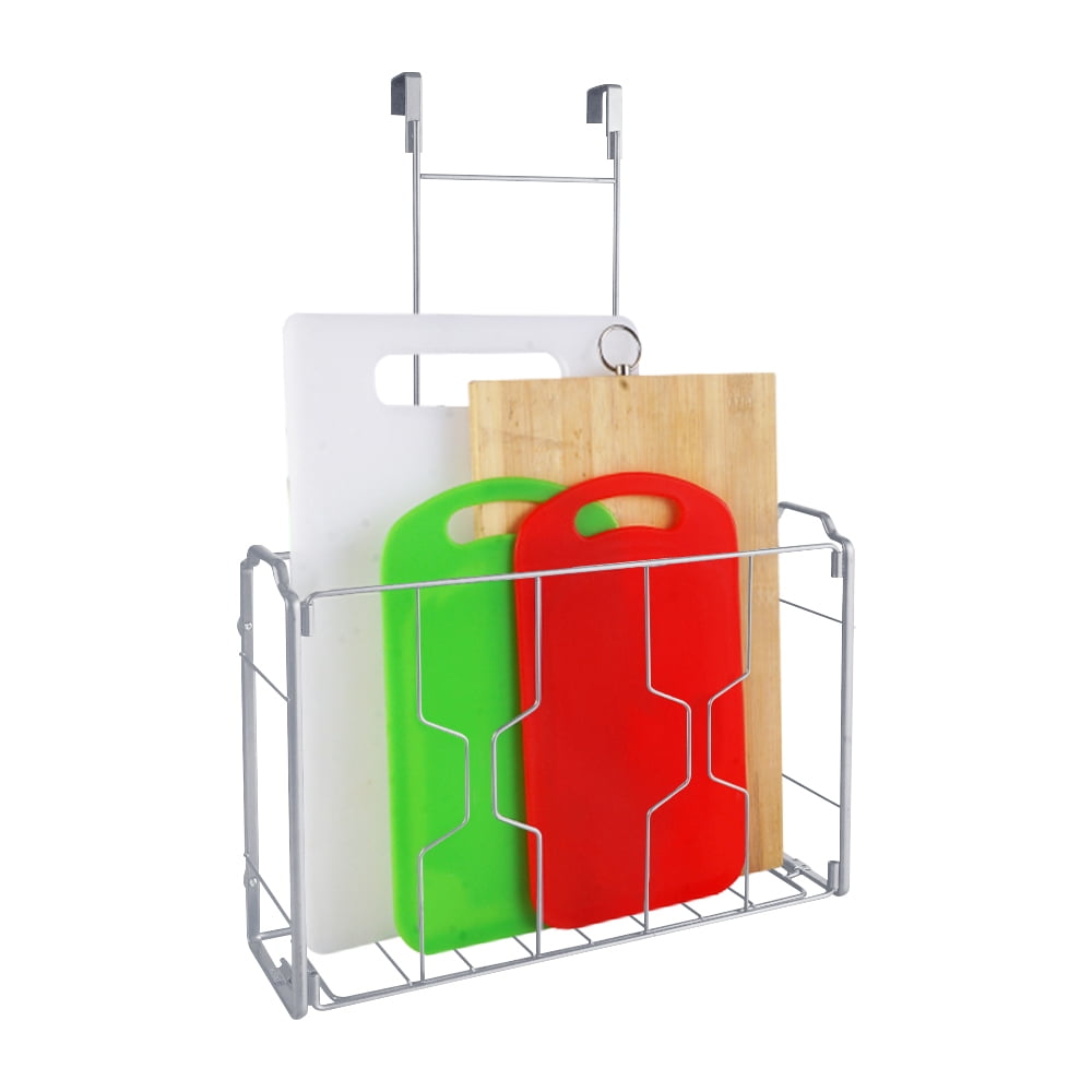 2Pack Metal Wire Over the Door Organizer WallMount Cutting Board Organizer for Kitchen in