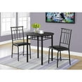 thumbnail image 5 of Monarch-Dining Set - 3-Piece Set / Black Metal And Top, 5 of 5