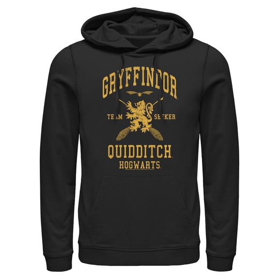 Mens Harry Potter Gryffindor Quidditch Gold Team Seeker Lightweight Hoodie