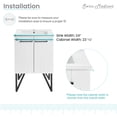 thumbnail image 3 of Annecy 24" Bathroom Vanity in Mondrian White, 3 of 7