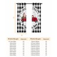 thumbnail image 6 of Fsddascl Christmas Blackout Curtains for Bedroom/Living Room, Thermal Insulated Kitchen Curtains, Black Plaid Xmas Truck Gnomes Snowflake Grommet Darkening Window Treatment Drapes 52"x72"x2, 6 of 6