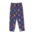 thumbnail image 4 of Xecao Colorful Dinosaur Women's Straight Lounge Pajama Pants: The Epitome of Relaxed Sleepwear, 4 of 9