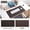 Coffee, variant on Wood Grain Leather Desk Pad, Waterproof Large Writing Mat, Anti-Slip Office Table Protector
