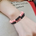 thumbnail image 4 of 2Pcs Yoga Bracelet Trendy Charming Elastic Rope Couples Distance Black White Sport Bracelet for Lovers, 4 of 8