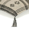 thumbnail image 5 of Parkland Collection Selina Beige Tribal Decorative Throw Pillow, 18 x 18 Cotton Accent Pillow, 5 of 7