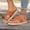 Orange, variant on Women's Rope Woven Flip Flops Straw Sole Non-Slip Lightweight Beach Sandals Comfortable Summer Slippers Plus Size Khaki 9