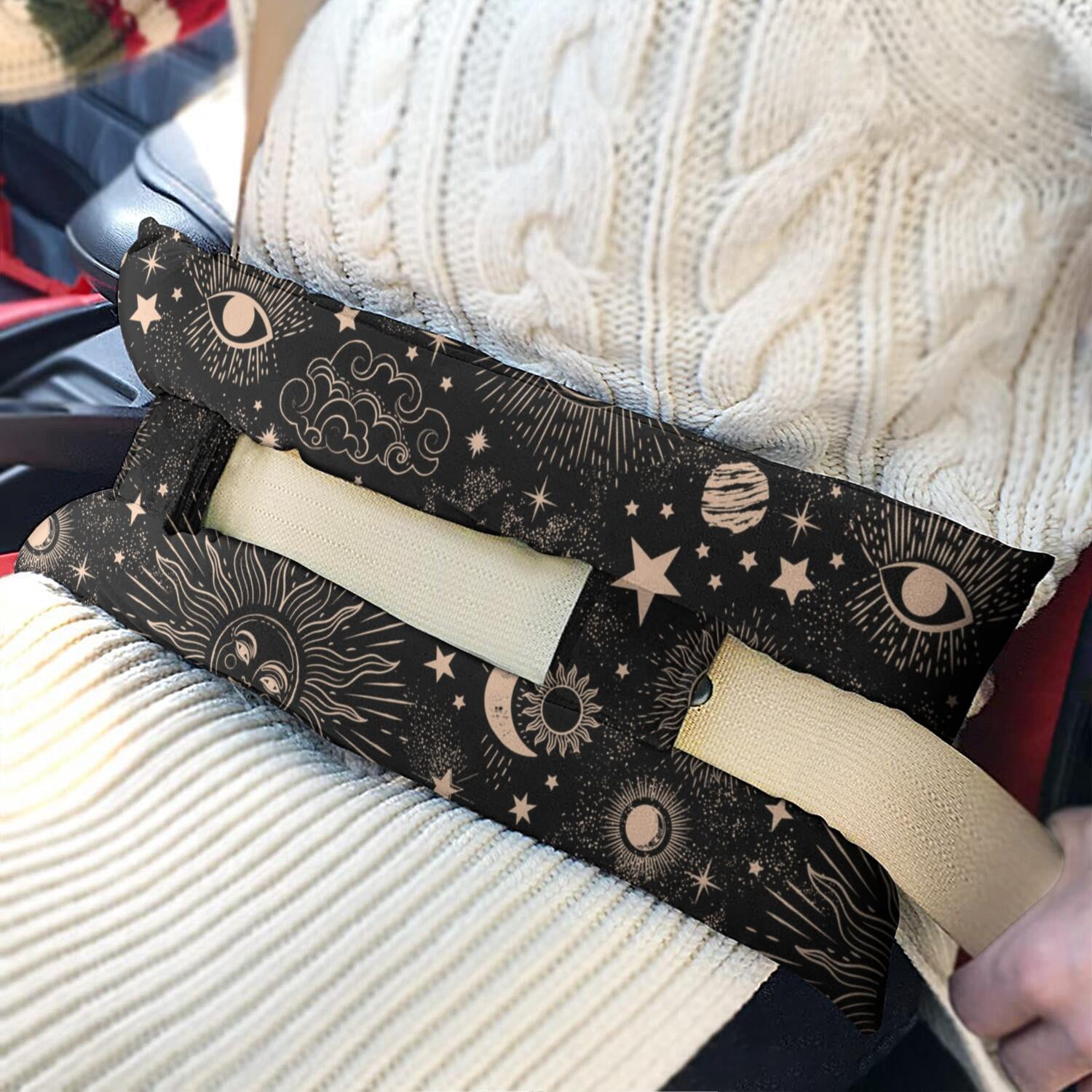 Boho Chic Sunburst and Cosmic Art Mastectomy Pillow - Machine Washable for Daily Commuting