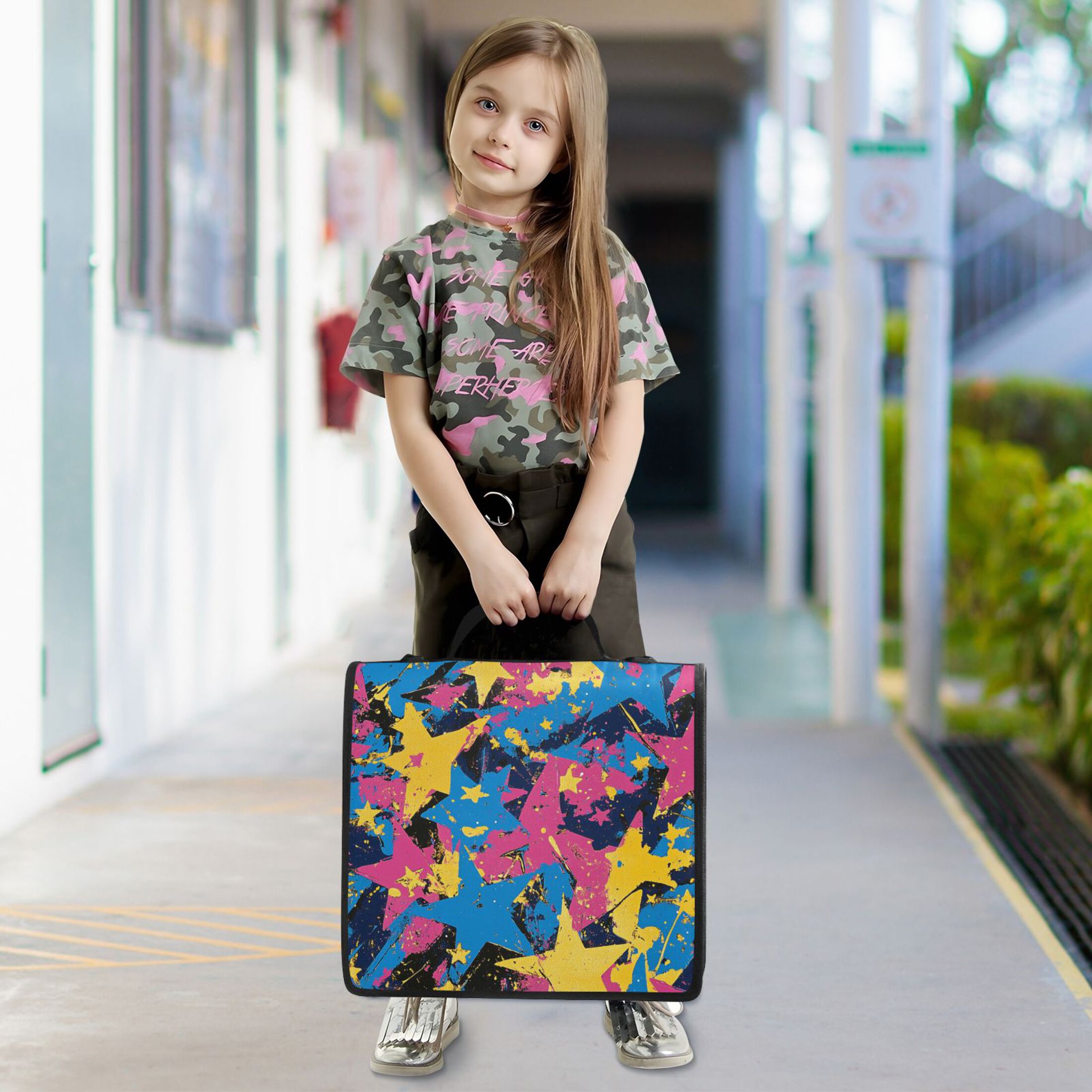 YAZAOO Zipper Binder trapper keeper Documents Organized Design Starry Kaleidoscope Printed