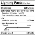 thumbnail image 5 of Philips Vintage LED 25-Watt B11 Filament Candle Spiral Light Bulb, Amber, Dimmable, E12 Candelabra Base (2-Pack), 5 of 5
