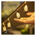 thumbnail image 3 of Lámpara de queroseno en miniatura Jadeshay Cadena de luces LED negras con forma de farol, 3 of 12