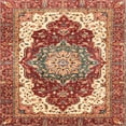 thumbnail image 1 of Ahgly Company Indoor Square Abstract Red Persian Area Rugs, 4' Square, 1 of 6