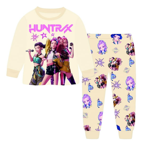 Pop cazadora para niña Demo-n Pajamas,Rumi,Mire Zoeyy Kids Long Sleeve Pajamas,Anime Frame Graphic Sleepwear PJs Boys Girls