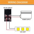 thumbnail image 2 of 2X  Switch 12V 20A 4 Pins DPST Rocker Switch Panel RV Light Switch for RV Trailers CampersBoats KCD2-7-201-B1-DZ, 2 of 4