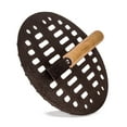 thumbnail image 3 of BergHOFF Neo 2pc Cast Iron 11" Grill Pan with Slotted Steak Press, Green, 3 of 6