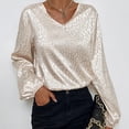 thumbnail image 4 of Mikilon Chemise Décontractée à Manches Longues Col en V Léopard pour Femmes Printemps Automne, 4 of 9