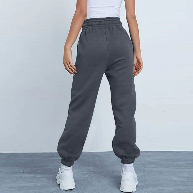 Susanny Fleece Sweatpants Women Petite with Pockets Drawstring