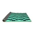 thumbnail image 2 of Ahgly Company Indoor Round Abstract Turquoise Blue Contemporary Area Rugs, 4' Round, 2 of 4