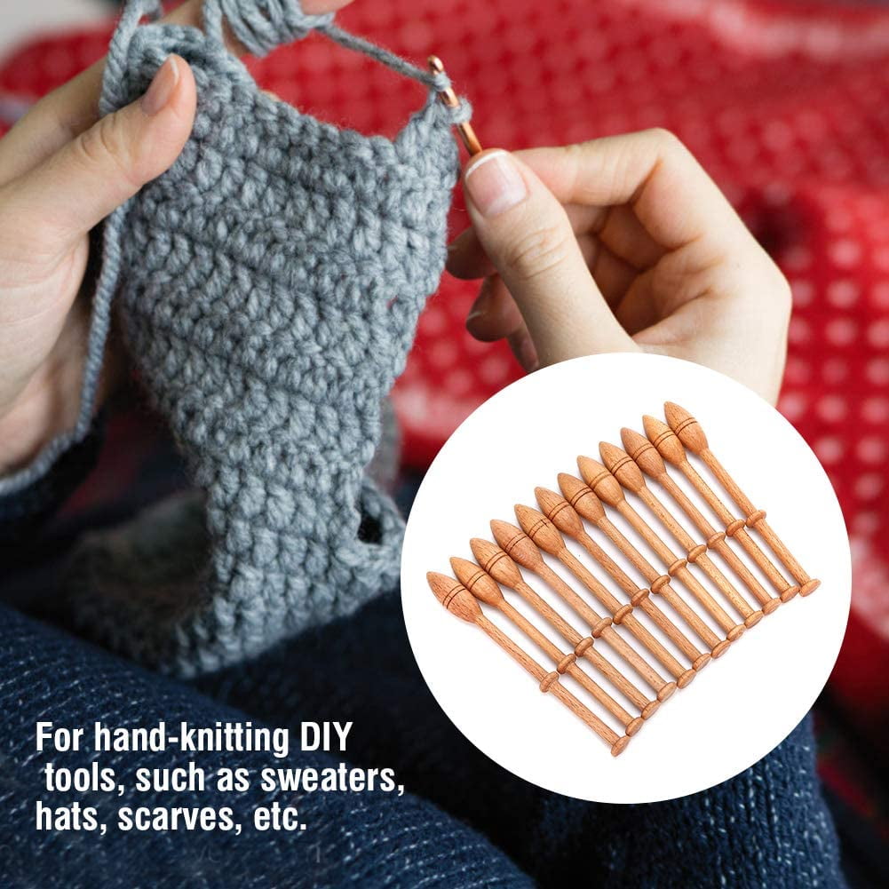 ABCISI Lace Bobbin Hardwood, 12pcs 4.3in Practical DIY Beech Lace Bobbin Sewing Tools, Durable Lace Robbin Weaving Tools for Hand-knitting DIY Tools, Like Sweater, Hats, Scarves, Gloves, Socks, Shoes