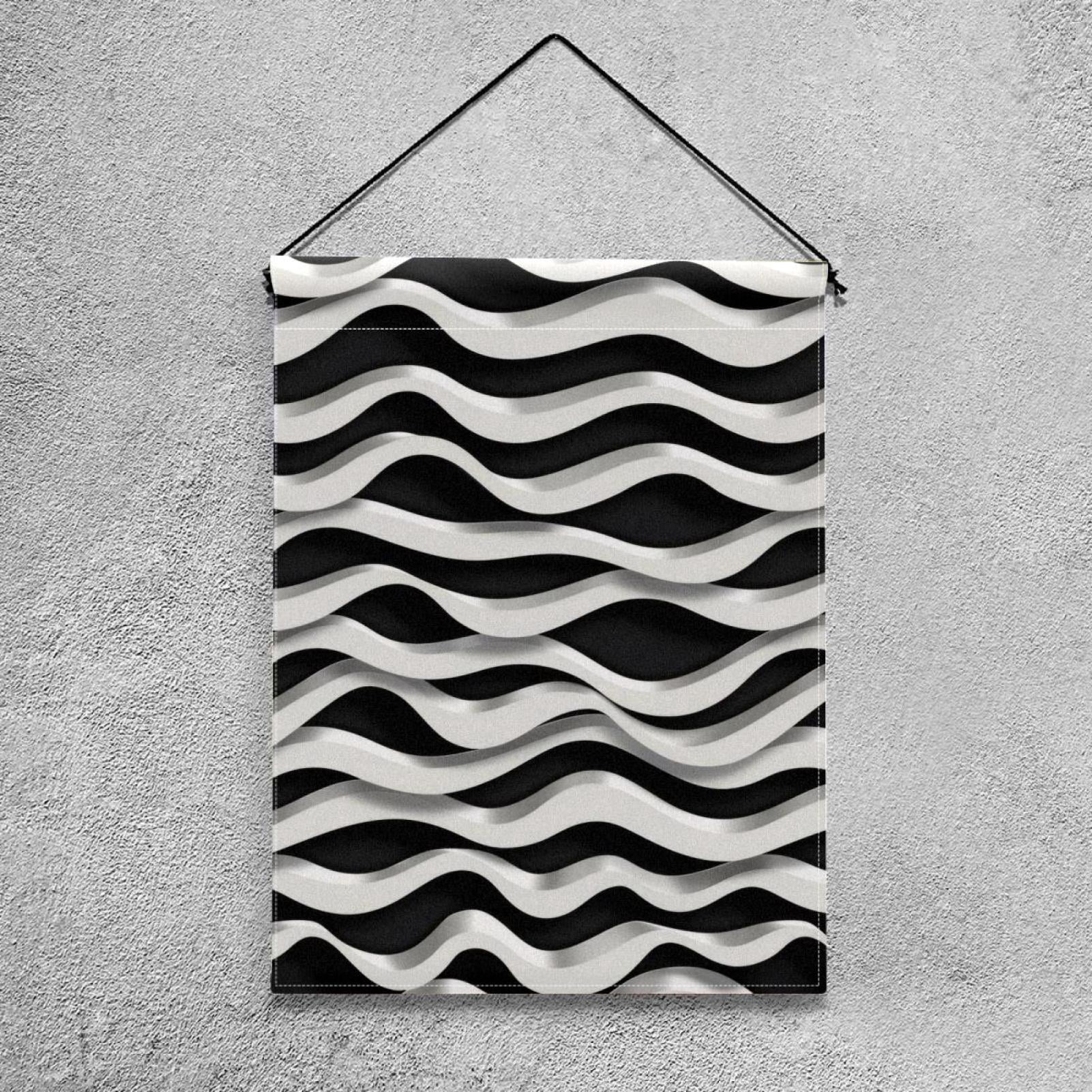 Geometric Wave Double Sided Garden Flag Decorative Weather Resistant Yard Flag, Large DIY Vertical Flag for Farmhouse Patio Lawn, 28x40 Inch