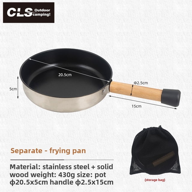 Outdoor Camping Non-Stick Cookware with Removable Handle – Foldable Portable Pan for Barbecue, Frying, Roasting & Steak Grilling, Durable Material & Stable Flat Bottom Design for Camping Trips
