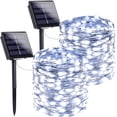 thumbnail image 1 of Luces solares de Halloween decoraciones de Halloween al aire libre, paquete de 2 cada 72 pies 200 LED, luces solares superbrillantes de 8 modos decorativas para exteriores (blanco frío), 1 of 5