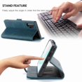 thumbnail image 3 of Dteck For Samsung Note 10 Plus CaseMe Slim PU Leather Flip Magnet Case Cover Retro Style Frosted Lightweight Protective Shell Holster, blue, 3 of 6