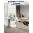 thumbnail image 3 of 14,000 BTU Drainage-free Portable Air Conditioner for Indoor Rooms, 3-In-1 AC Unit for Bedroom 225-300 Sq.Ft, Dehumidifier, Fan, Sleep Mode, 24 Timer, Remote Control, Window Kits,Gray, 3 of 7