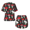 thumbnail image 5 of Lsque Red Mushrooms Women's Short-Sleeved Pajama Set - 2 Piece Soft and Lightweight Sleepwear Set-3X-Large, 5 of 9