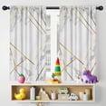 thumbnail image 5 of Blackout Kids Curtains,White Gold Geometric Marble Childrens Insulated Curtains Set Of 2,Bedroom Essentials,Toddler Room Decor 42"x54", 5 of 5
