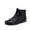 08#Black, variant on Men's Deck Boots, Fishing Boots, Rubber Waterproof Ankle Rain Boots, High-Performance Short Boots, Suitable for Gardening, Fishing, Boating, Camping, and Sailing