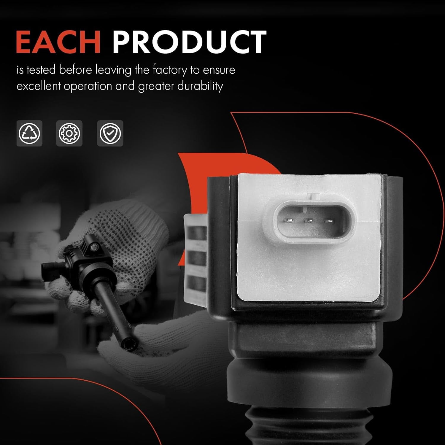 A-Premium Ignition Coil Pack Compatible with Ford Expedition 2018-2019 F-150 GT 2017-2019 Lincoln Navigator 2018-2019 V6 3.5L 6-PC
