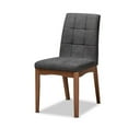 thumbnail image 2 of Bowery Hill Dark Grey and Walnut Brown Finished Wood 7-Piece Dining Set, 2 of 9