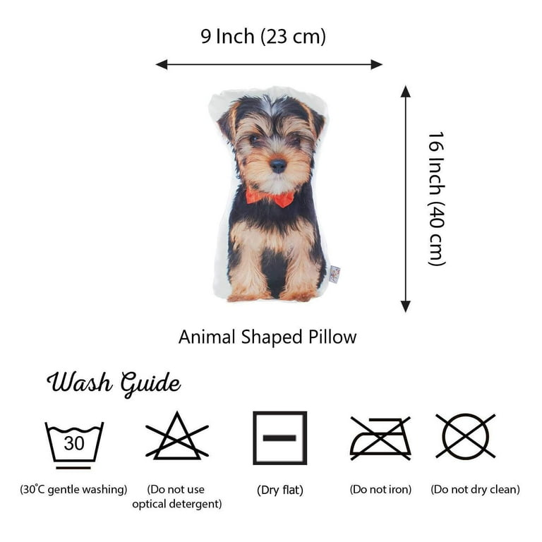 Yorkshire Terrier Dog Shape Filled Pillow Animal Shaped Pillow Yorkshire Terrier Dog Shape Filled Pillow Animal Shaped Pillow
