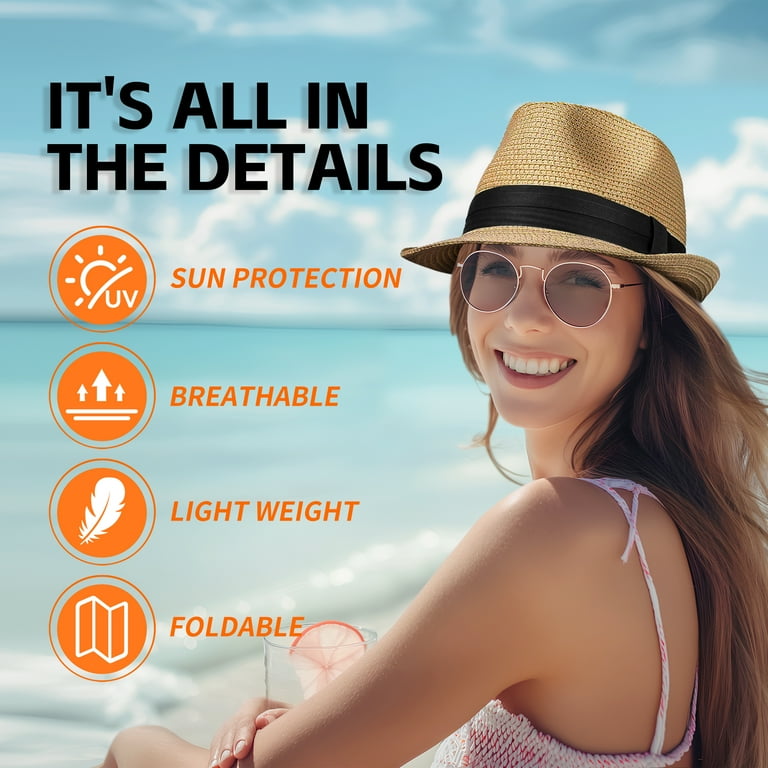 Ohebi, Straw Hat, L XL, Brown, UPF 50+ Sun Protection  display picture 1