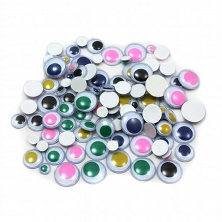 UPC: 0026487645350 | CLN Charles Leonard Creative Arts Painted Peel n Stick Wiggle Eyes Assorted Colors/Sizes 100/Pack