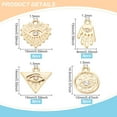 thumbnail image 2 of 32Pcs 4 Styles 18K Gold Plated Heart with Evil Eye Charms CZ Rhinestone Pendants Jewelry Findings with Loop for Earring Necklace DIY, 2 of 6
