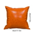 thumbnail image 3 of Fasiaou Faux Leather Decorative Throw Pillow Covers Modern 18x18 inch, Farmhouse Cushion Cases Luxury Pillowcases for Couch Bed Sofa Living Room,Orange, 3 of 6