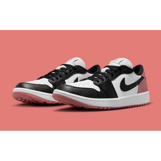 Men’s Size 15 N I-K-E A i r-Jor-dan 1 Low G Golf Shoe White Black Rust Pink DD9315-106