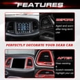 thumbnail image 3 of x xotic tech Center Console Air Condition Outlet Vent Trim Cover Compatible with Dodge Challenger 2015-up Interior Accessories Decoration 4Pcs/Set (Red Carbon Fiber Style), 3 of 9