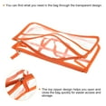 thumbnail image 3 of Uxcell Zipper EVA Clear Toiletry Cosmetic Bag Pouch with Handle Strap, Orange, 3 of 5
