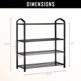 thumbnail image 7 of YSSOA Stackable Shoe Rack, 4 Tier Metal Shoes Rack Storage Shelf, Holds up to 12-16 Pairs Shoes, Black, 7 of 7